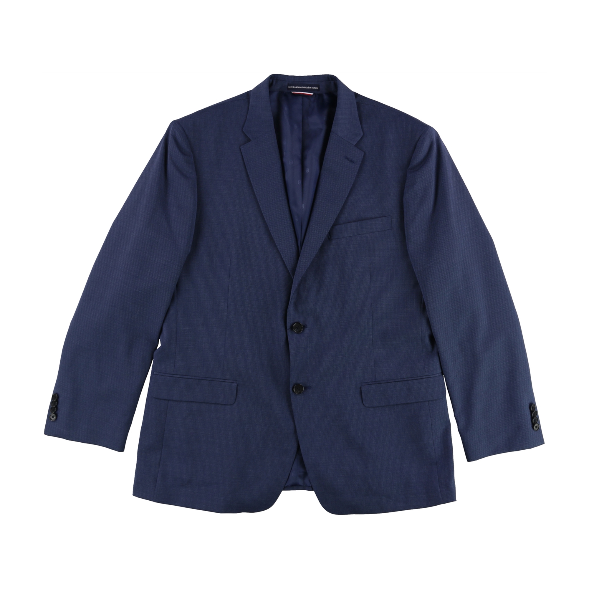 Tommy Hilfiger Mens Stretch Performance Two Button Blazer Jacket, Blue, 44 Regular